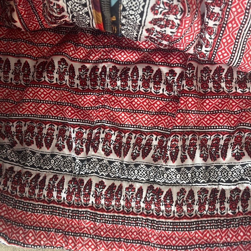 Free People Multicolor Quilted Patchwork Bomber J… - image 6